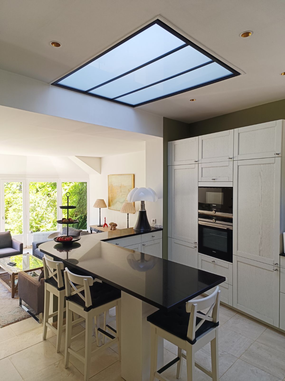 Verrière de toit cuisine puits de lumière